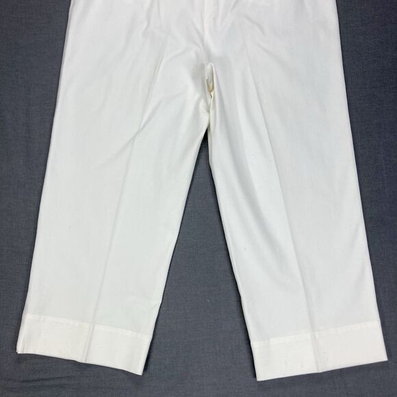 Peck And Peck Weekend Capri Pants Womens Sz 16 Ivory Straight Leg Casual Neutral - Picture 7 of 14